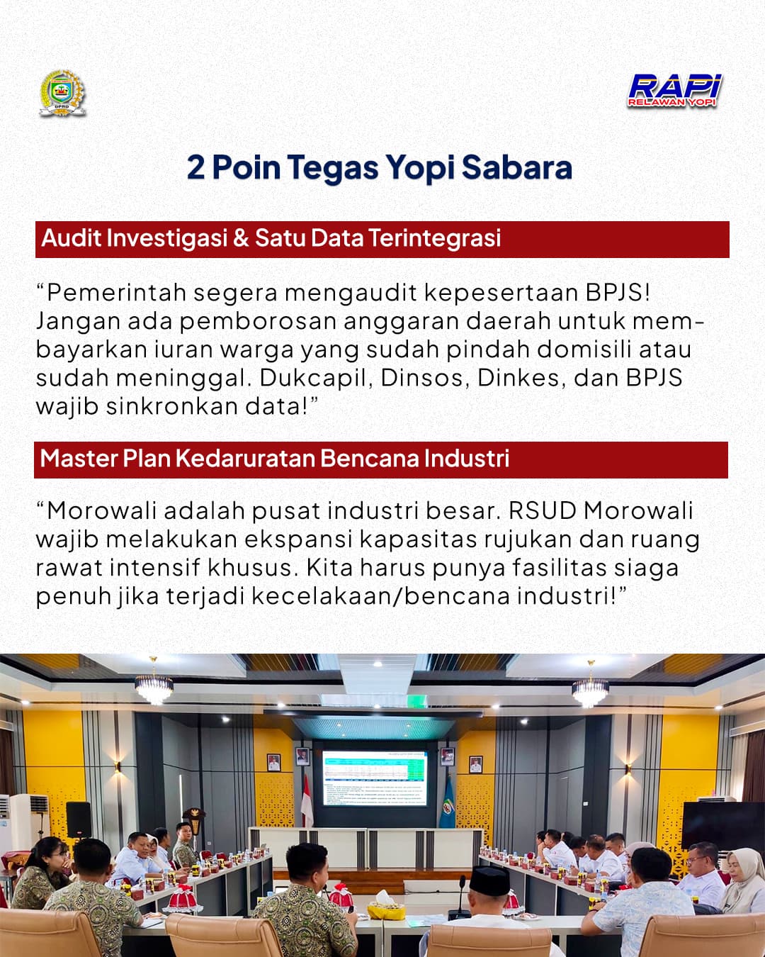 2 Poin Tegas Yopi Sabara dalam Forum JKN Morowali